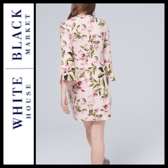 🔥SALE🔥NWOT WHBM Petal-Sleeve Shift Dress - Picture 3 of 11